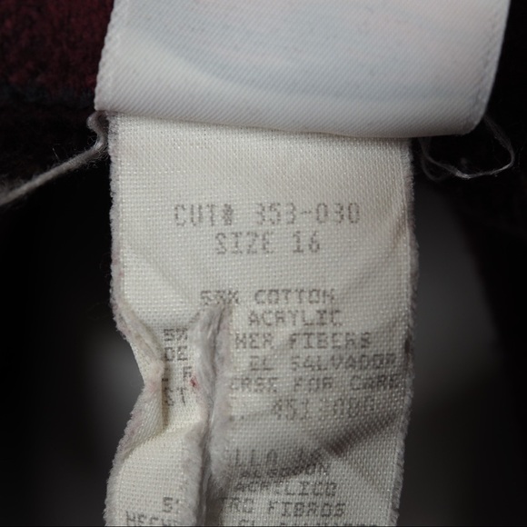 Bobbie Brooks 16 vintage red flannel shirt jacket - Picture 7 of 9